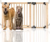 Bettacare Houten Flexibele Huisdierenbarrière met Meerdere Panelen Assortiment, Natuurlijk Hout, tot 96cm Breed (11 opties beschikbaar), Barrière voor Huisdieren Honden en Puppy's, Eenvoudige Installatie
