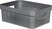 Curver Infinity Recycled Dots Opbergbox - 11L - Antraciet