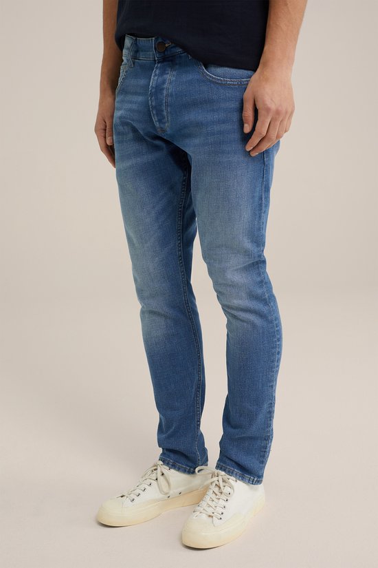 WE Fashion Heren slim fit jeans met medium-stretch