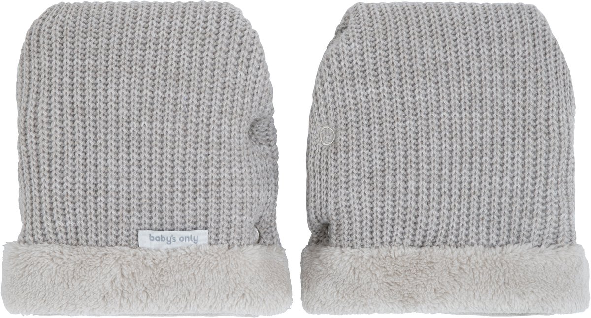 Baby's Only Kinderwagen handschoenen Hope - Handwarmer voor buggy - Handverwarmers voor wandelwagen - Dusty Grey - Teddy voering van Baby's Only
