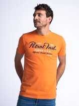 Petrol Industries - Heren Artwork T-shirt Bonfire - Oranje - Maat XXL