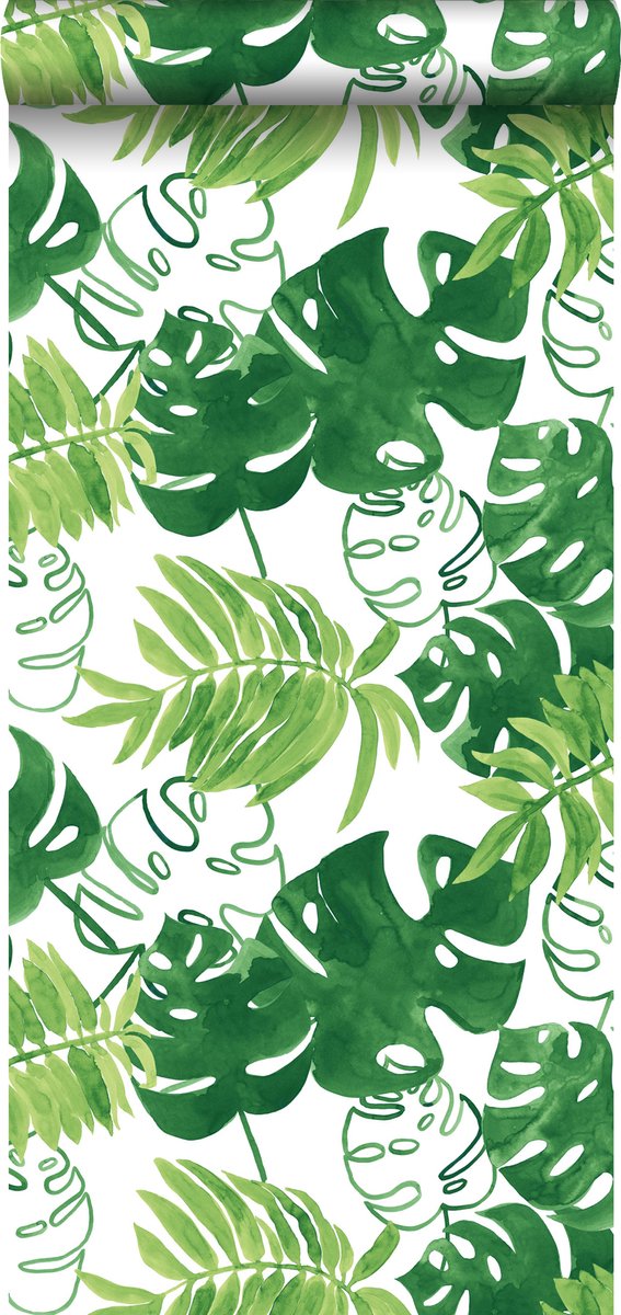 Walls4You behang tropische bladeren groen - 935293 - 53 cm x 10,05 m