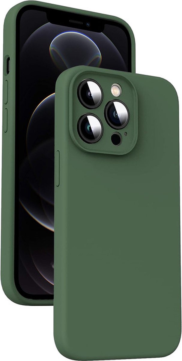 iPhone 15 PRO Hoesje - Liquid Case Siliconen Cover - Geschikt voor Magsafe - Groen - Provium