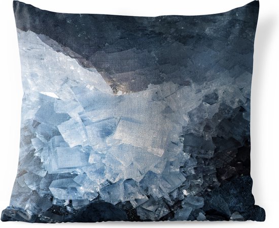 Set van 4 kussenslopen voor buiten, 60 x 60 cm, blauw, vierkant, zachte sierkussens, dubbelzijdig, landschap, boom, decoratieve bankkussens voor woonkamer, terras, kantoor, boerderij, tuinkussens