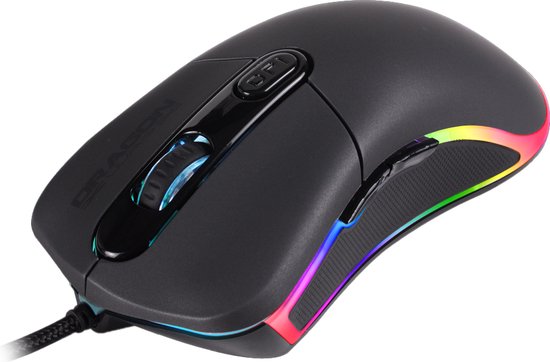 Dragon War G21 Optische Ergonomische Gaming Muis - 7000DPi - RGB Verlichting - Zwart