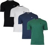 4-PackDonnay T-shirt (599008) - Sportshirt - Heren - Black/Wit/Navy/Forrest green (607) - maat XL