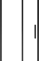 Porte de douche coulissante style industriel - Zwart mat - 120 x 195 cm - TORONI L 120 cm x H 195 cm x P 0,6 cm