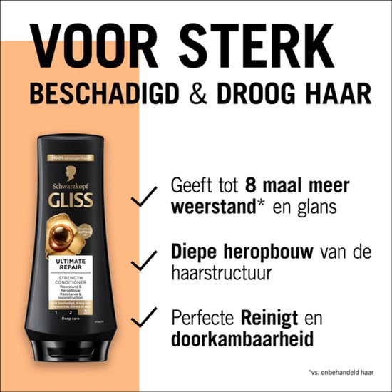Gliss Kur - Conditioner - Ultimate Repair - 200ml van Gliss Kur — afbeelding 3