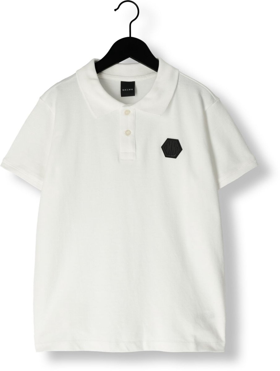 Nik & Nik Atlas Relaxed Polo Polo's & T-shirts Jongens - Polo shirt - Wit - Maat 152