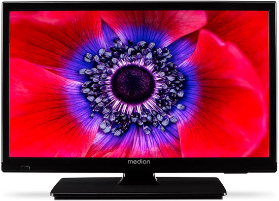 MEDION 47 cm (19 inch) HD TV (perfect voor camping, camper, vrachtwagen, tuin, 12V autoadapter, Triple Tuner, HDMI, USB), MD 819000