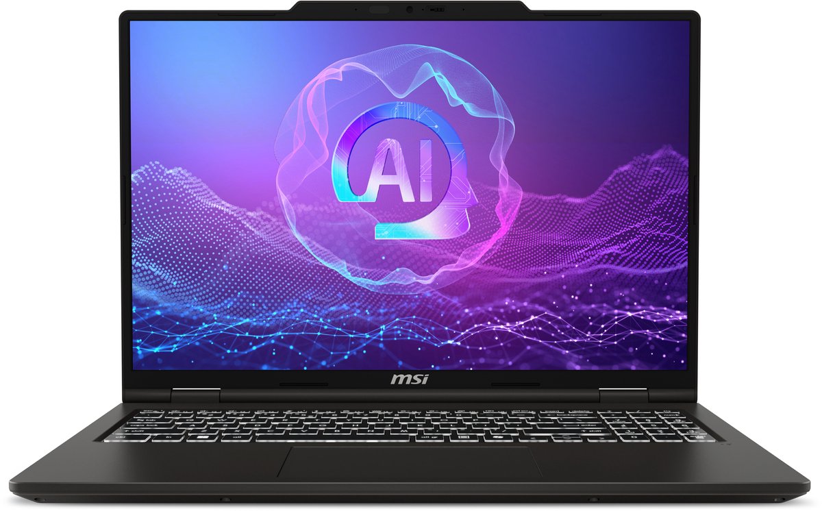 "MSI VenturePro 16 AI A2HVEG-025NL Intel Core Ultra 7 255H Netbook 40,6 cm (16"") 2K 32 GB DDR5-SDRAM 1 TB SSD NVIDIA GeForce RTX 4050 Wi-Fi 6E (802.11ax) Windows 11 Pro Grijs"