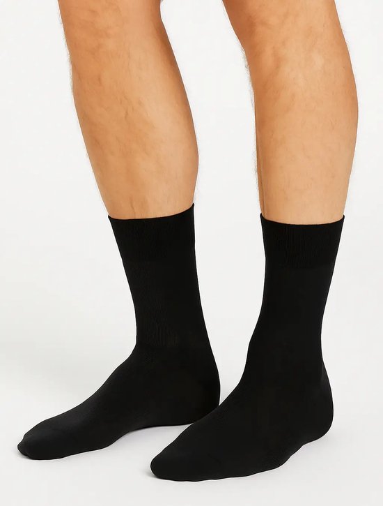 FALKE Sensitive London met comfort tailleband katoen sokken heren blauw - maat 39-42