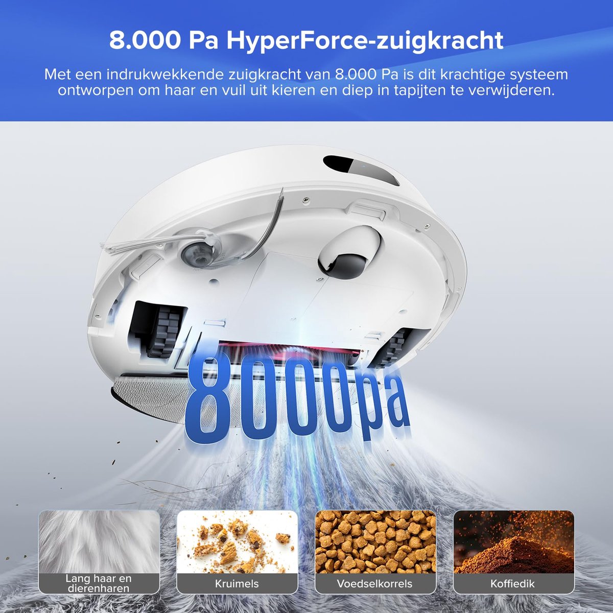 Roborock Q7 BF+ - Robotstofzuiger met dweilfunctie - 8000Pa - Dubbele anti-klit - automatisch wissen - LiDAR-navigatie - verboden zone - Q5 Max+/Q5 Pro/Q7 Max+ upgrade(Q7 L5+) — afbeelding 5