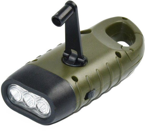 FlinQ Opwindbare Zaklamp 2-PACK - LED Knijpkat met Dynamo Opwindbaar