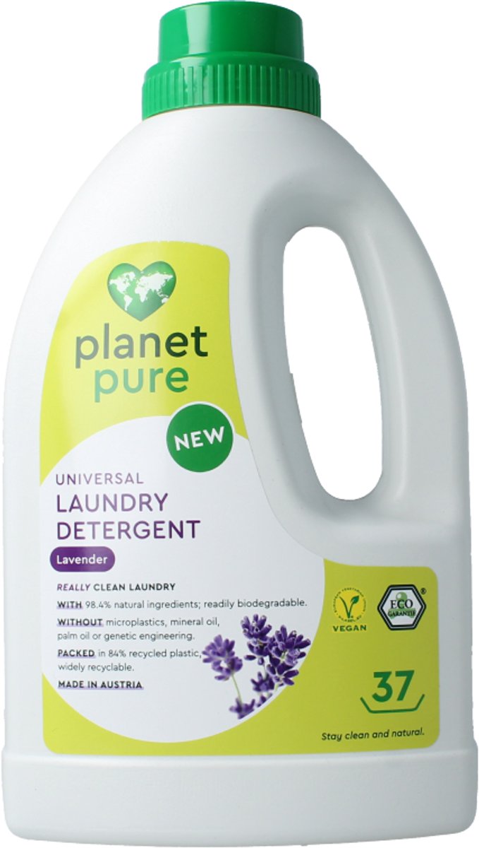 Planet Pure Wasmiddel vloeibaar universeel lavendel 1480 Milliliter