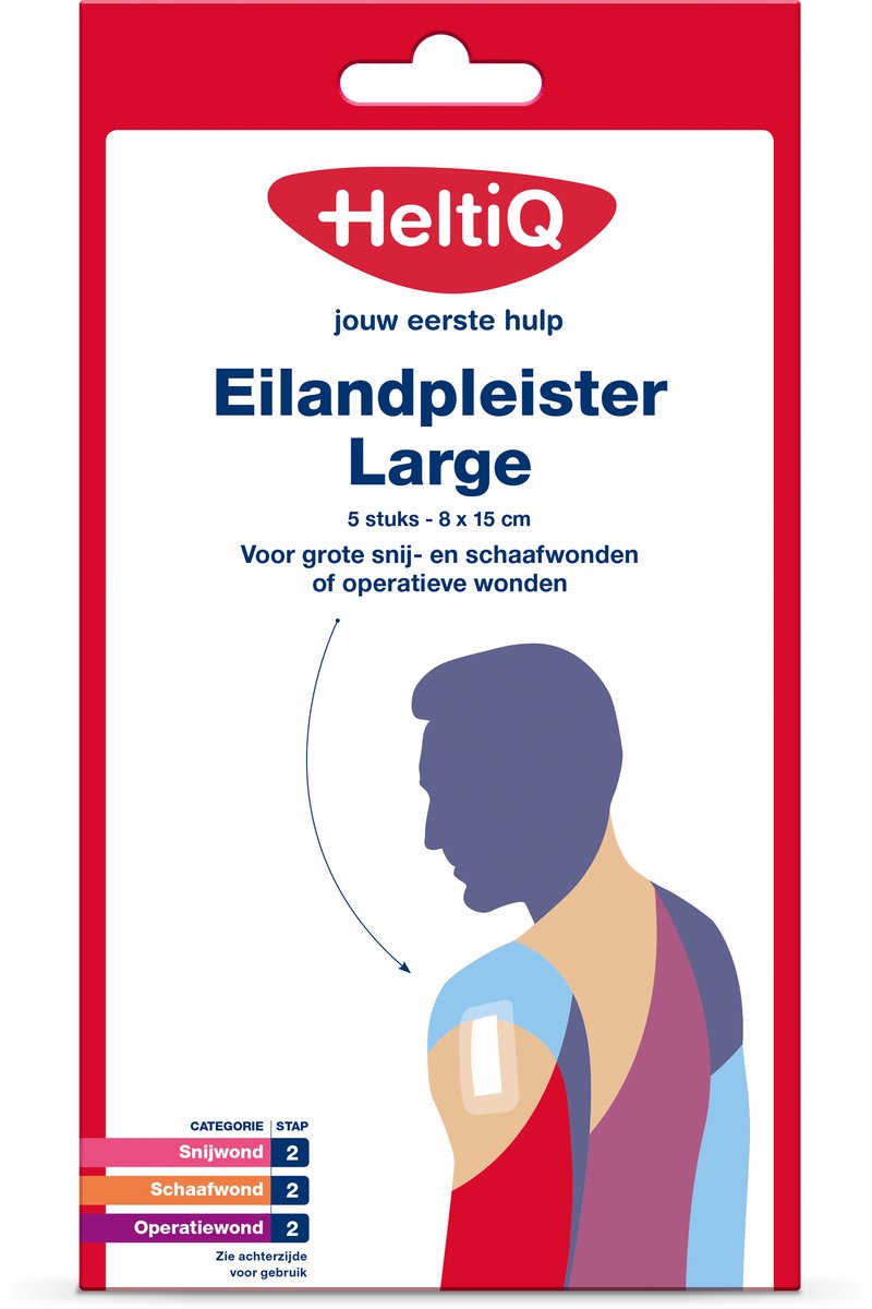 Goedkoopste Heltiq - 8 x 15 cm - 5 stuks - Pleisters