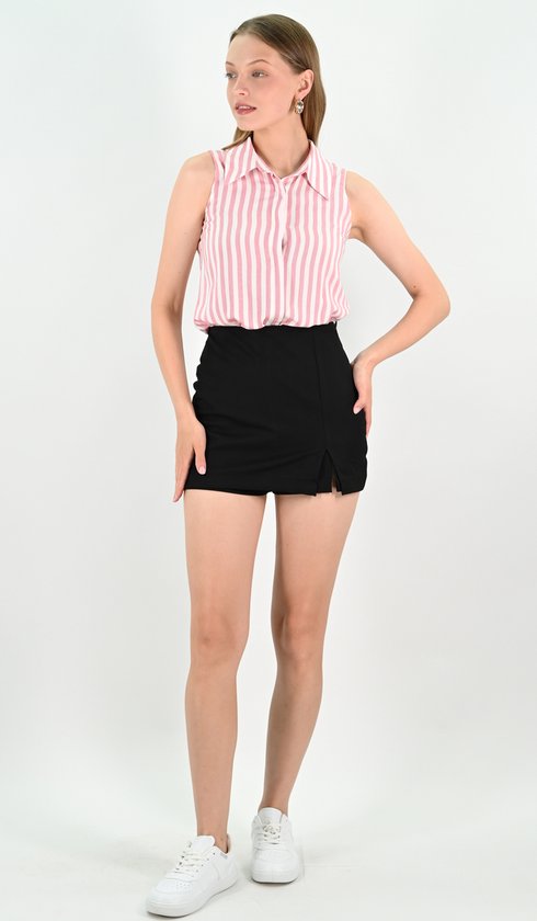 YesMooi - Jupe-short fendue devant - Jupe courte - Zwart - XL (42)