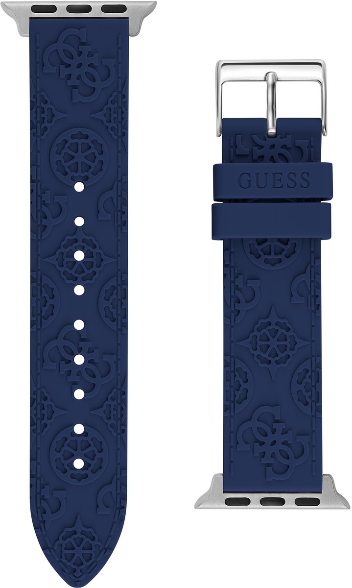Guess Raad Appel® (38 Mm-40 Mm) Band Horloge Marine Geval 100%: Na | Armband 100%: Siliconen NA CS2003S2
