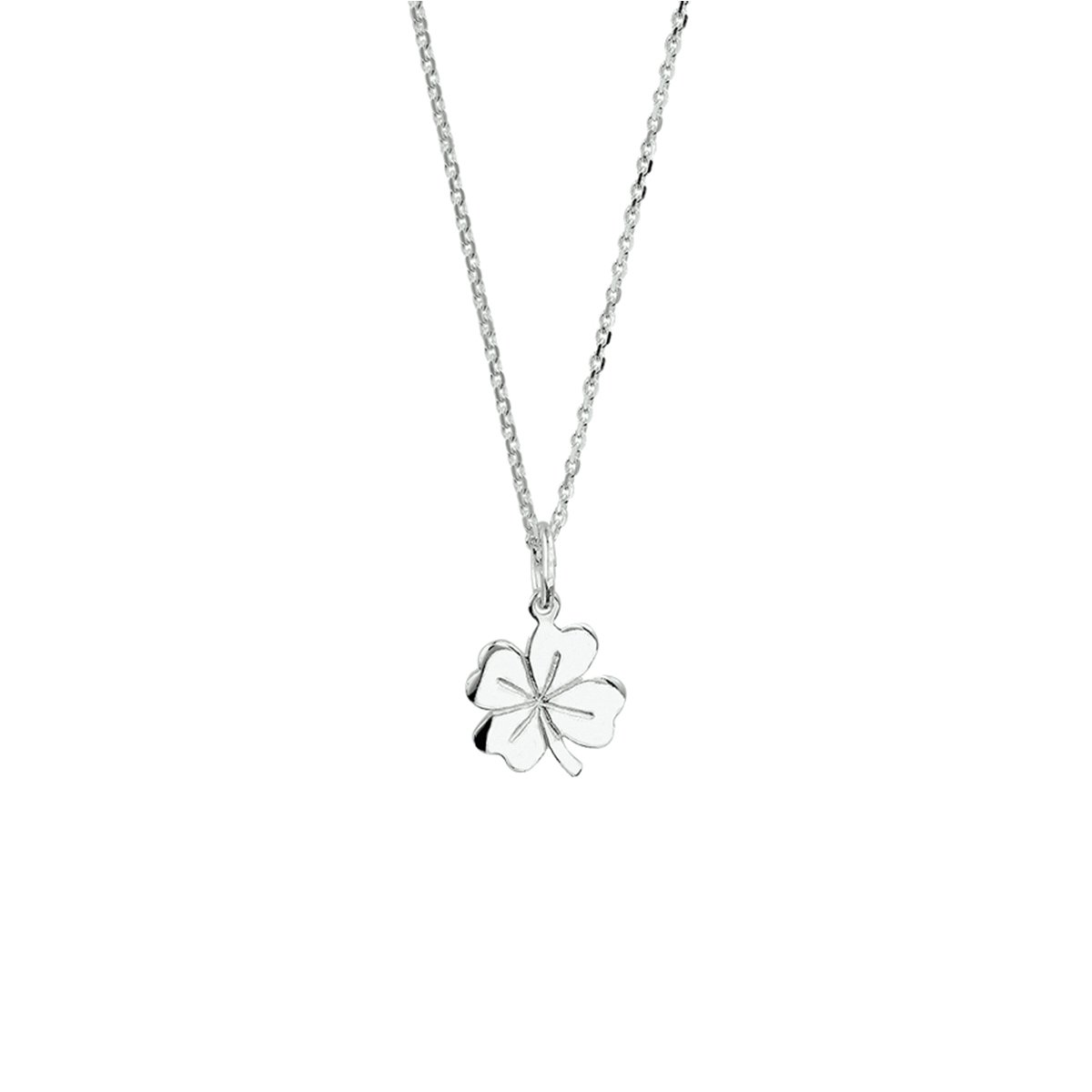 Glams ketting klavertje 1,1 mm 41 + 4 cm - Zilver