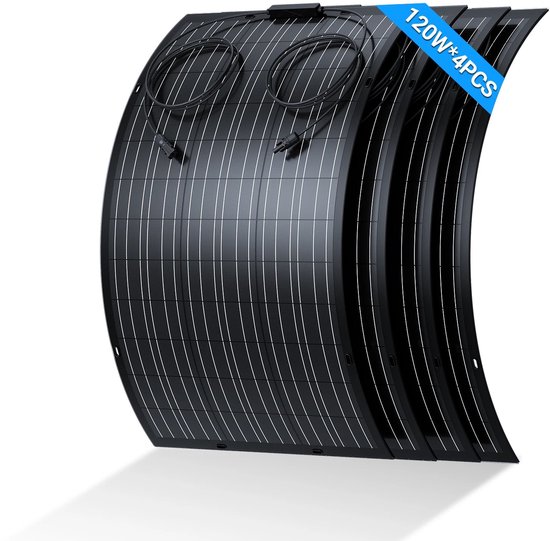 Aysolar Flexibel Zonnepaneel 1000W (10 stukken 100W)12V Monokristallijn Silicium Zonnecel Off-grid voor Marine, RV, Caravan,Trailer,Boot,Cabine, Jacht,Auto, batterijlading