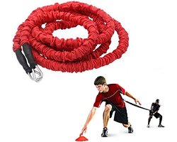 Krachttraining met een touw met explosieve kracht en stuiter. Fysieke training met een touw met weerstand. Verbetert snelheid, uithoudingsvermogen en kracht.