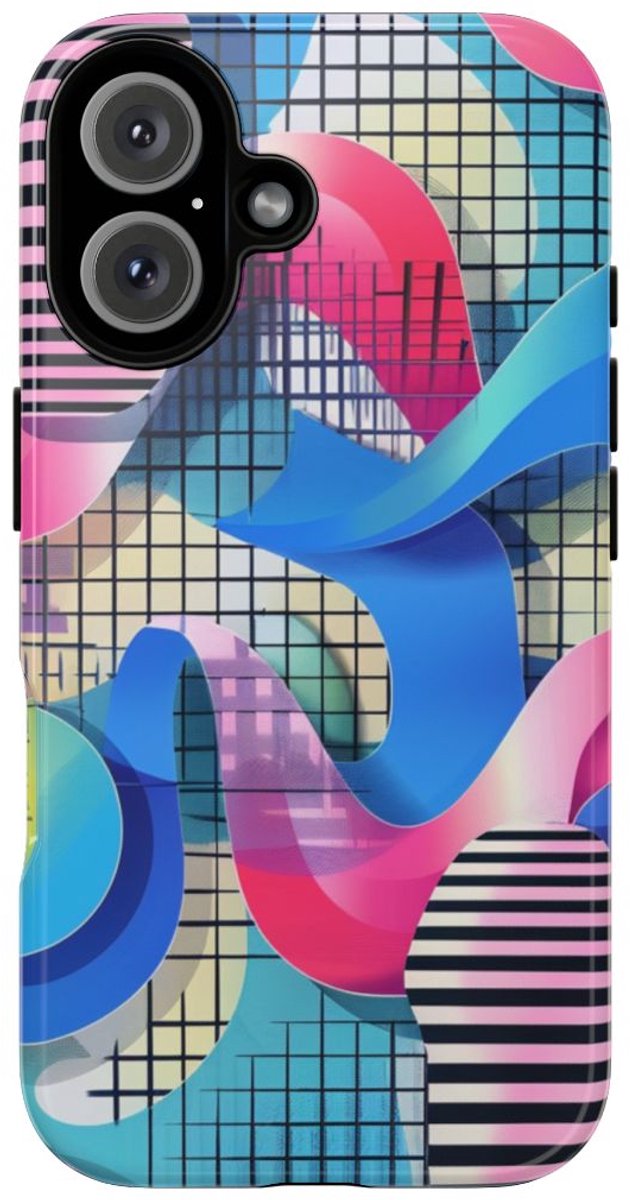Kleurrijk Abstract Geometrisch Patroon – Telefoonhoesje Geschikt voor iPhone 16
