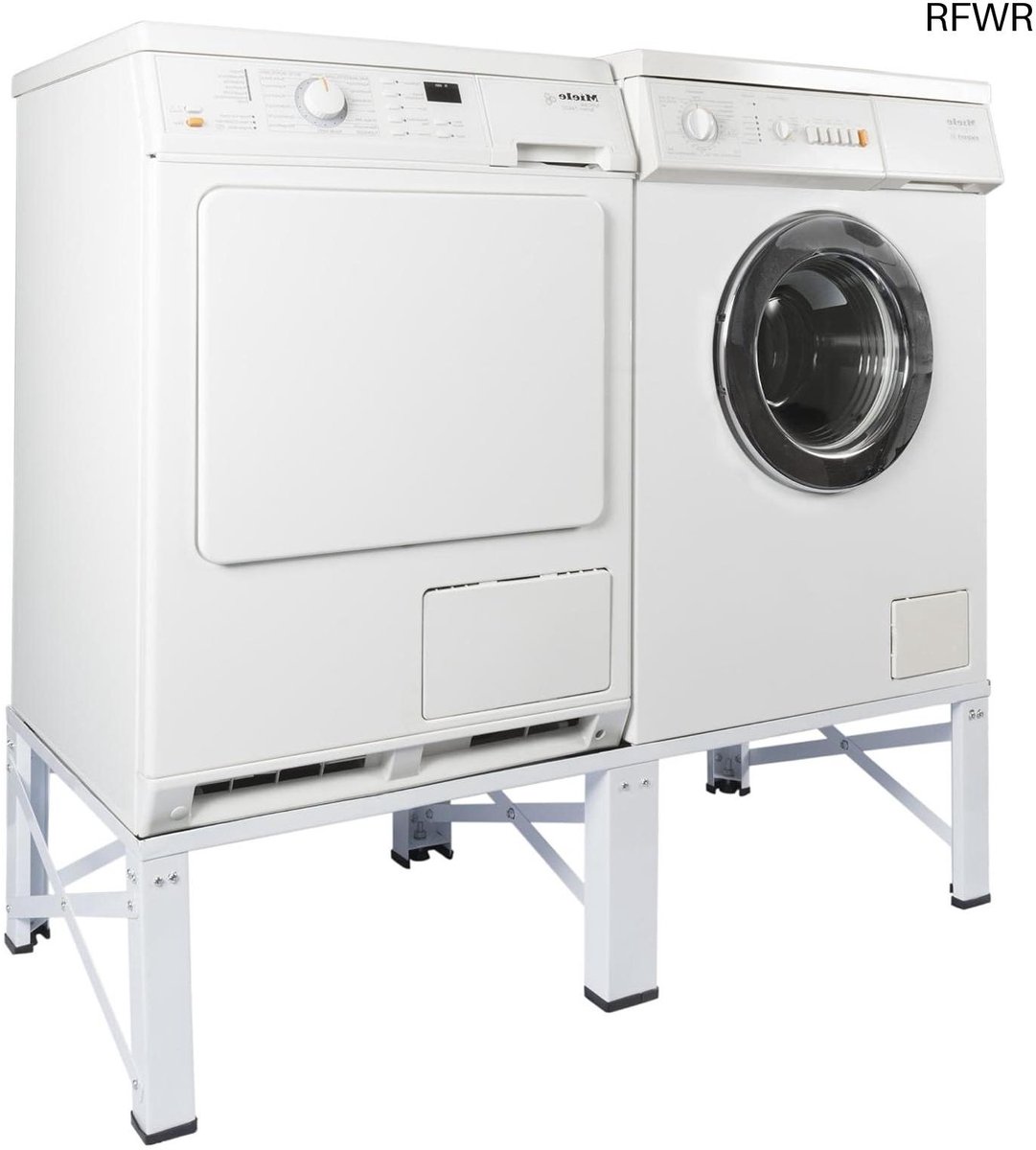 RFWR® Dubbel onderstel voor wasmachine en droger - Verhoging voor optimale werkhoogte