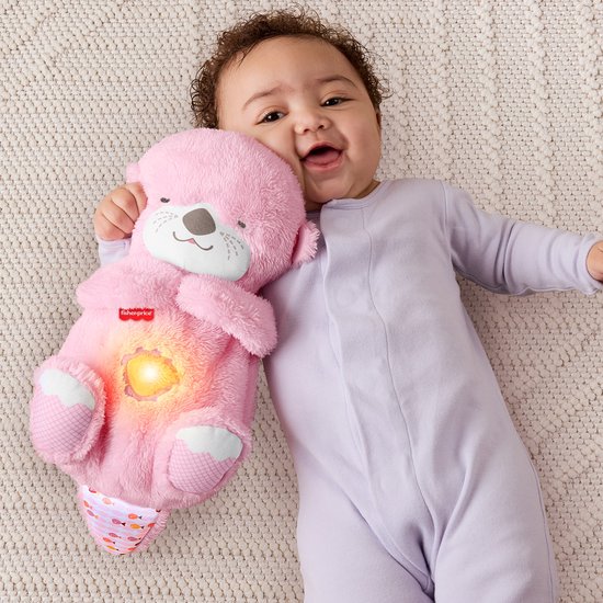 Fisher-Price Bedtijd Otter - Roze pluchen babyspeelgoed — afbeelding 5