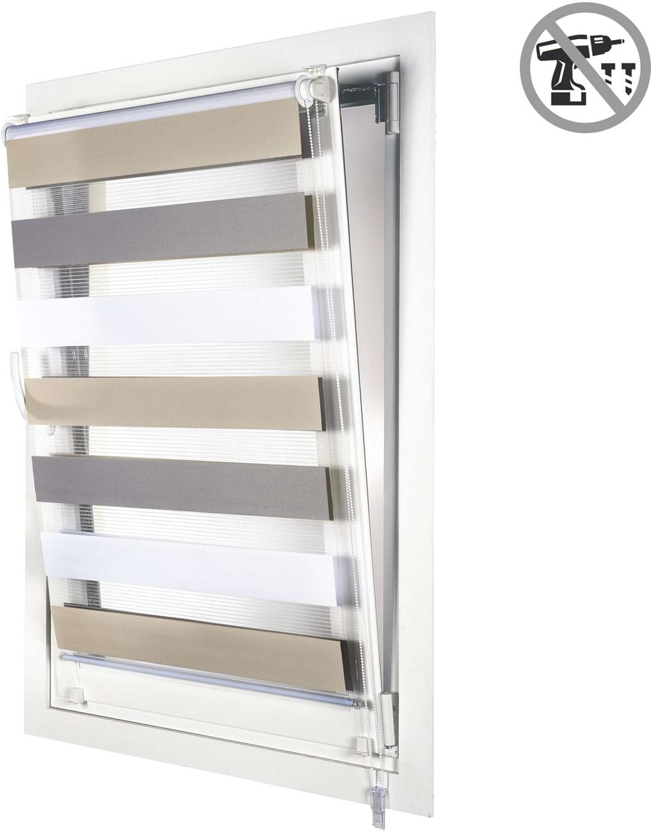 Storesdeco EasyFix Duo rolgrodijnen, rolgordijn zonder, 120x180 cm Other