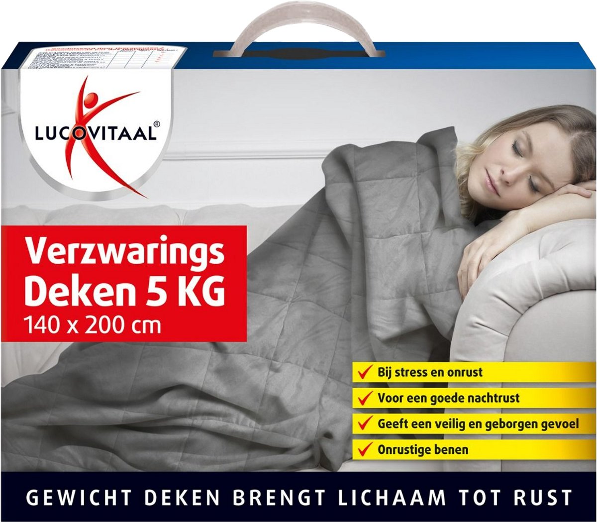 Bol.com Lucovitaal Verzwaringsdeken 150 x 200cm - 5,5 kilo aanbieding