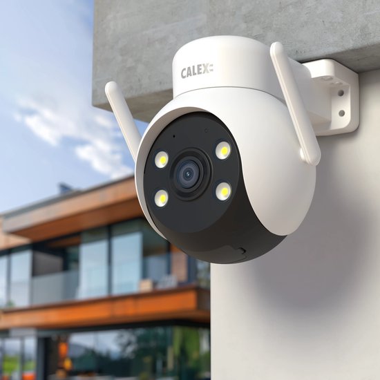 Calex Smart Security PTZ Buiten camera – Beveiligingscamera met 2-weg audio - 2K (full HD) – Wit - Duopack — afbeelding 2