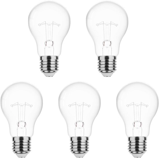 Foto: Technik e27 wolfraam gloeilamp dimbaar 75w 2700k warm wit gloeilamp globe a55 5 stuks