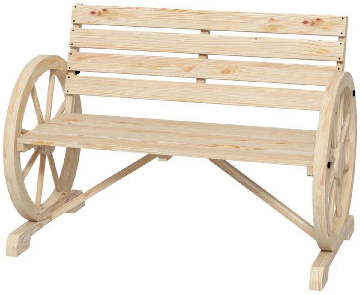 Tuinbank - Tuinzitje - Balkonzitje - 2 persoons - Natuur - 105,5 x 56 x 79 cm