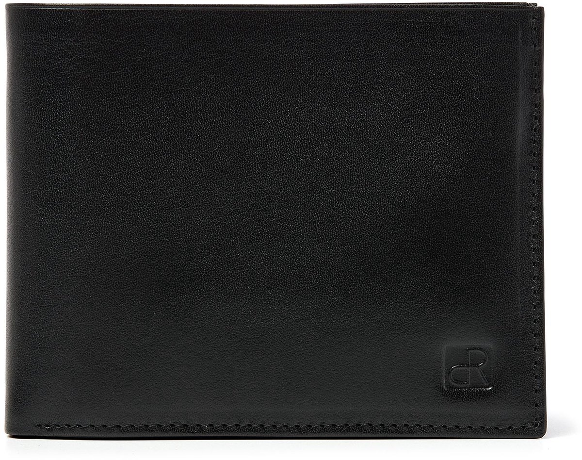 Heren Billfold dR Amsterdam | Leren portemonnee voor heren | Billfold met 2 briefgeldvakken en ruimte voor 10 betaalpassen | Muntgeld veilig afsluiten met drukknop | RFID-bescherming | Ideaal cadeau voor mannen | 2511