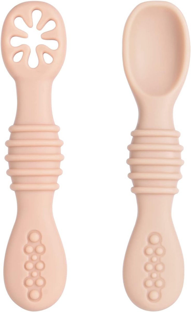 Image of 2 Pieces Baby Spoons - Silicone Tablespoons - Soft - BPA Free Children's Cutlery - for Infants - Children - Toddlers from 4 Months
