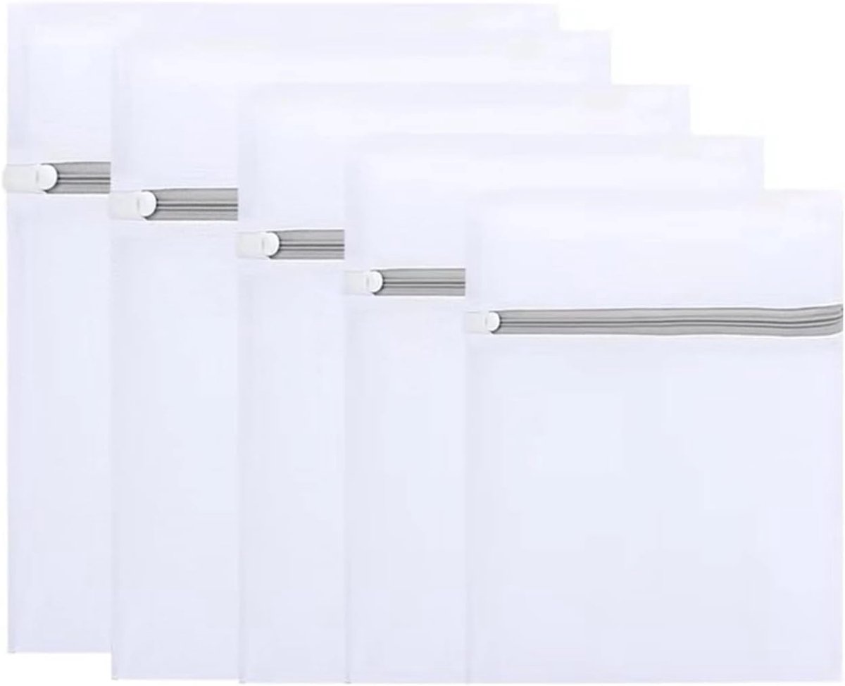 Mesh waszak 5-pack - Draagbare honingraatwaszak met ophanglus - Speciale waszak voor ondergoed, bh's, sokken, babykleding, maskers