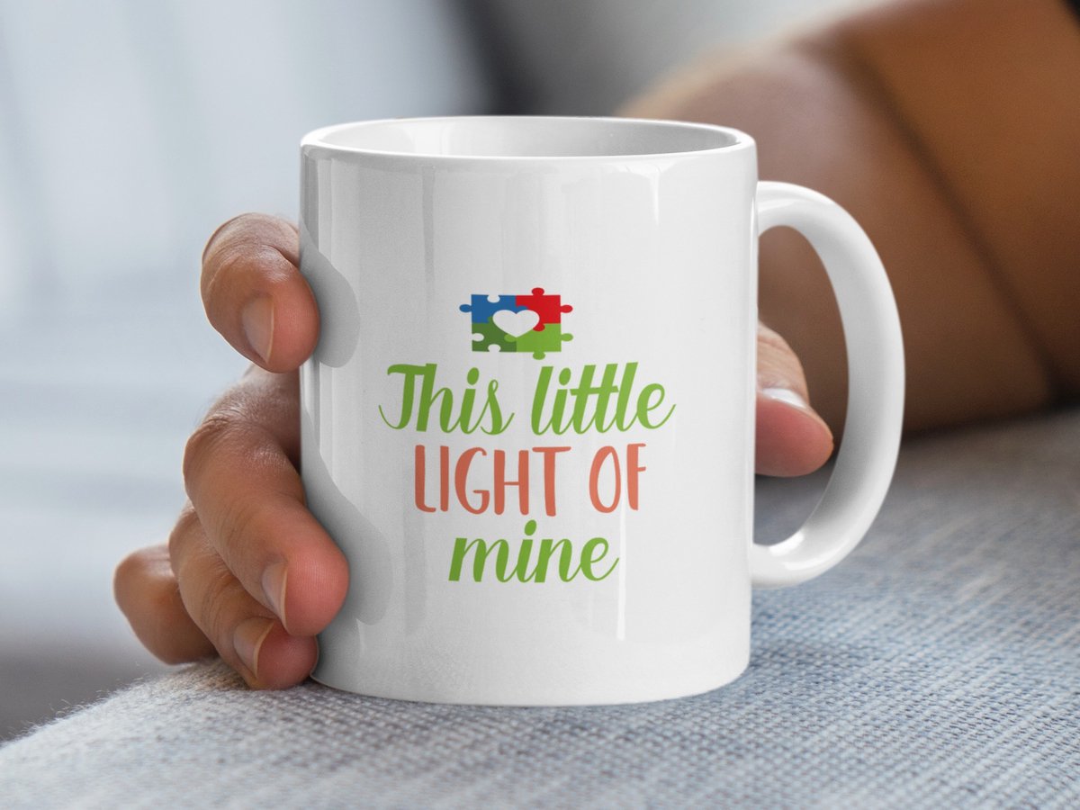 Autism Bewustzijn Mug, This Little Light of Mine, Speciale Onderwijs Beker, Autisme Puzzelstuk, Leraar Cadeau Idee, Autisme Ondersteuning