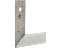 hedue® Schrijnwerkershoek van aluminium – voor schrijnwerkers en slotenmakers, 15 cm