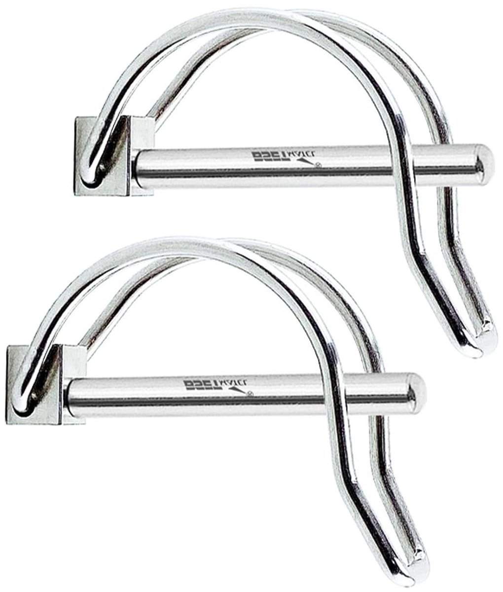Allecto Premium - Roestvrij Staal Quick Lock Release Pin 2 stuks - Boerderij Trailers Wagons Coupler Safety Pin - Tuin Hitches