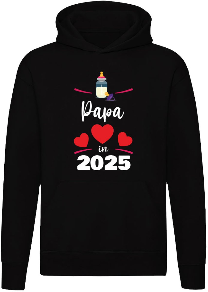 Papa in 2025 Hoodie - vader - bekend maken - kindje - baby - in verwachting - zwanger - zwangerschap - trui