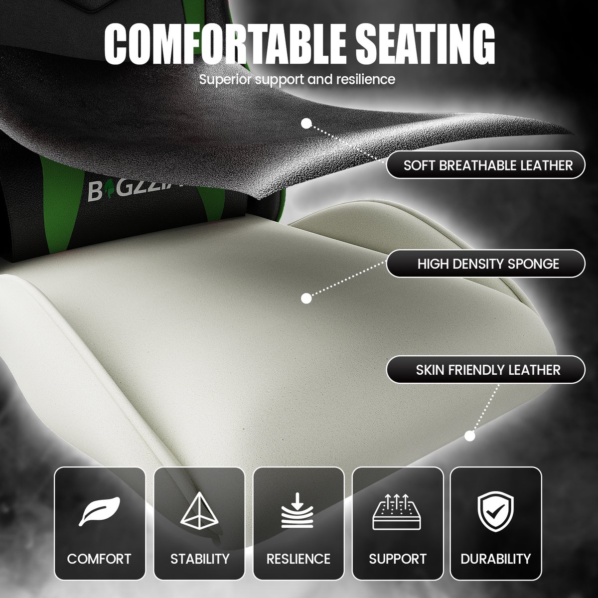 Bigzzia Gamingstoel - Ergonomische - afbeelding 2