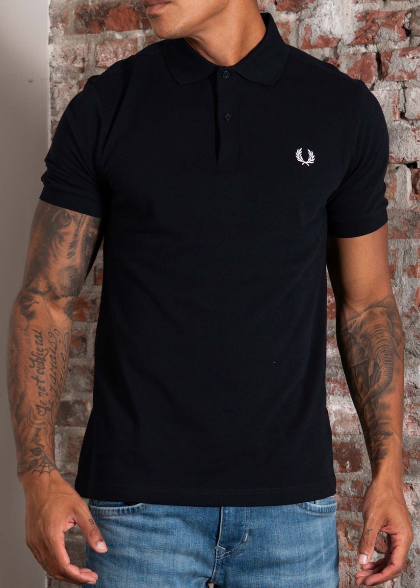 Fred Perry The Plain Fred Perry Shirt Polo’s & T-shirts Heren Polo shirt Donkerblauw