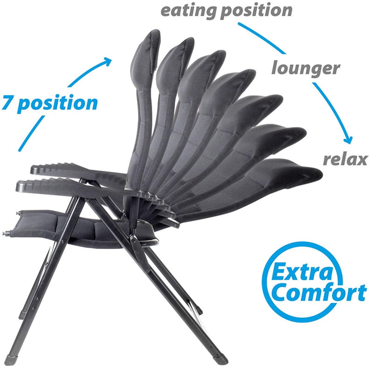 Brunner Aravel Folding Chair 3D Large - vouwstoel zwart