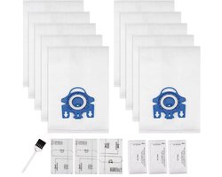 Geschikt voor 10 stuks 3D Airclean-zakken ter vervanging van Miele GN-stofzuigerzakken, geschikt voor Miele Classic C2 C3 S2 S5 S8 S400-serie met motorbeschermingsfilters, AirClean-filters