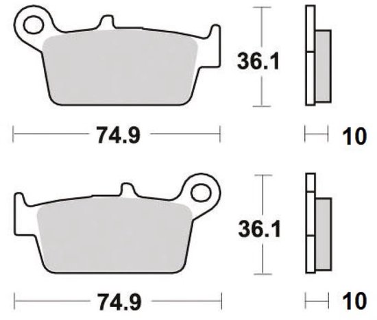 Plaquette de frein Perftec pour Moto TM 400 F Cross/Enduro 2002 à 2003 AR Neuf