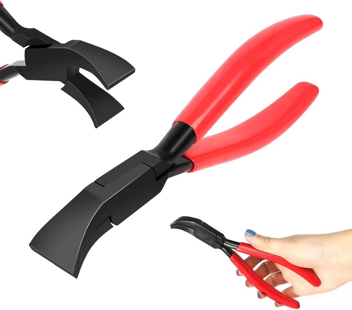 Allecto Plus - Vouwtang 45 graden afkantang plaattang 22 mm - dakdekker gereedschap - rood - buigtang - afvalgereedschap met antislip greep