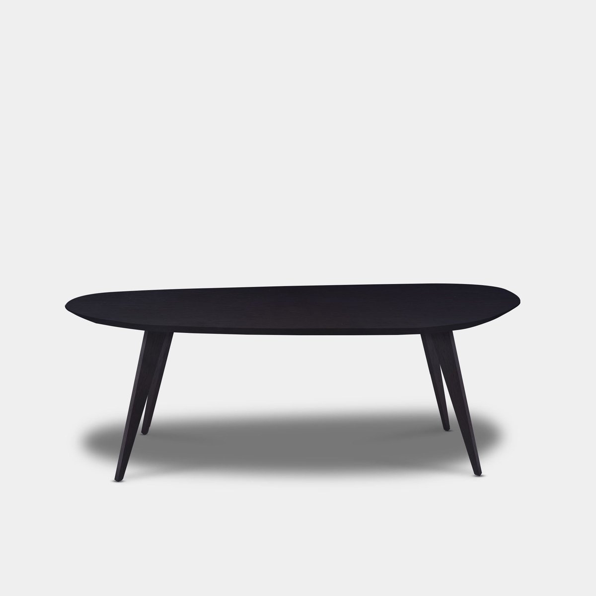 Tafel organisch eikenhout - Hout Onderstel - Donker Eiken