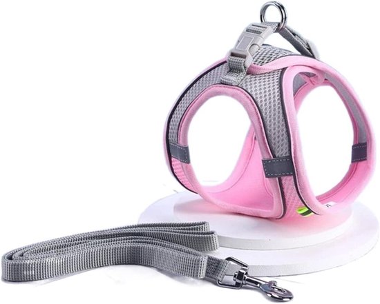 KANGYEBAIHUODIAN Hond Harnas Reflecterend Verstelbaar Ademend Vest Borstband Geschikt for Kleine Middelgrote Honden Kat Puppy Kraag Hond Accessoires (Color : Black, Size : XS