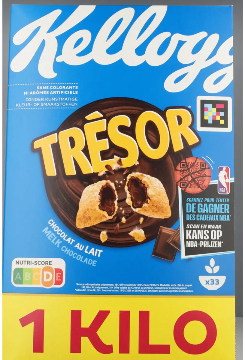 Kellogg's Tresor Melk Chocolade Ontbijtgranen - 1 x 1000 gr