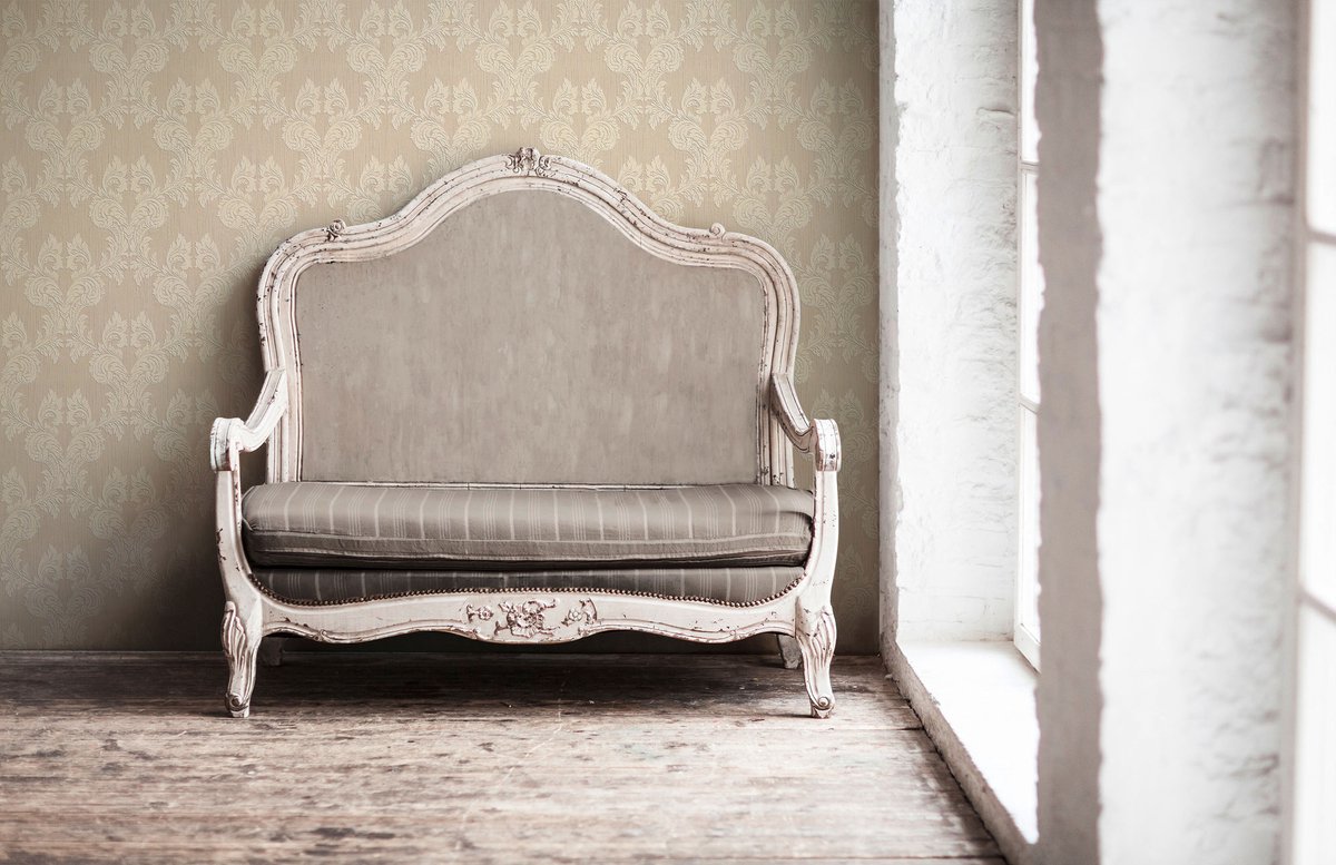 AS Creation - Vliesbehang - Tessuto - 10,05x0,53 m - barok beige crème geel met goud
